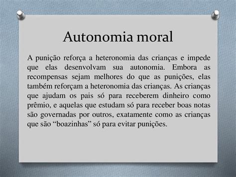 nota se a importância da autonomia moral
